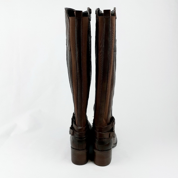 Marc Fisher Kacee Leather Riding Boots Brown NWOT - Picture 3 of 11